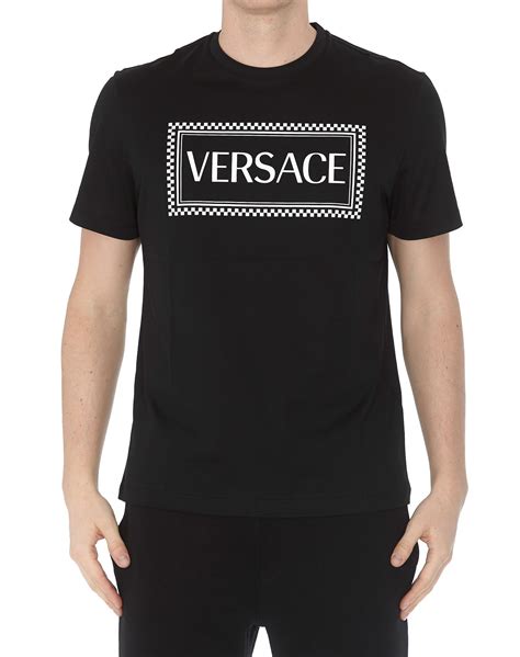 mens versace t shirt black|Versace t shirt men's sale.